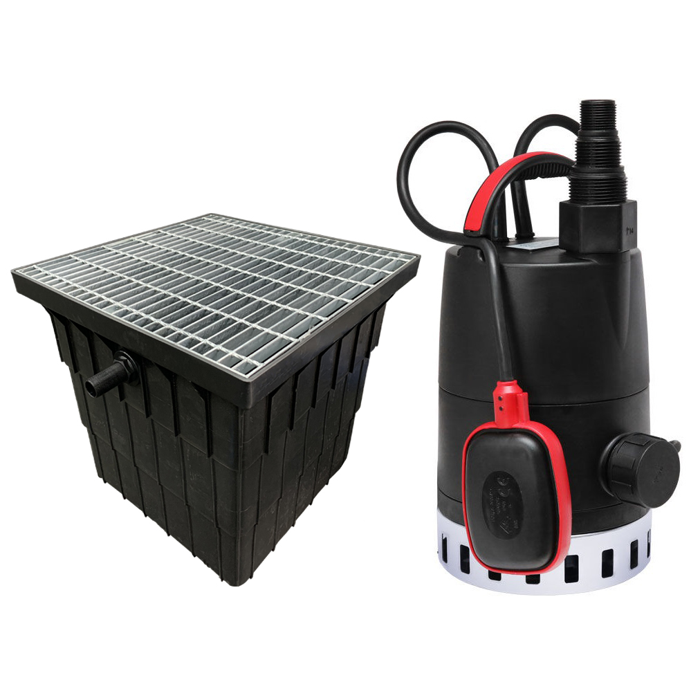 Sump & Single Pump Kit 600x600 + Grundfos CC7