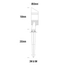 Aqualux LED Spike Spotlight AQL-455 6W Black 12-24VAC / 24VDC
