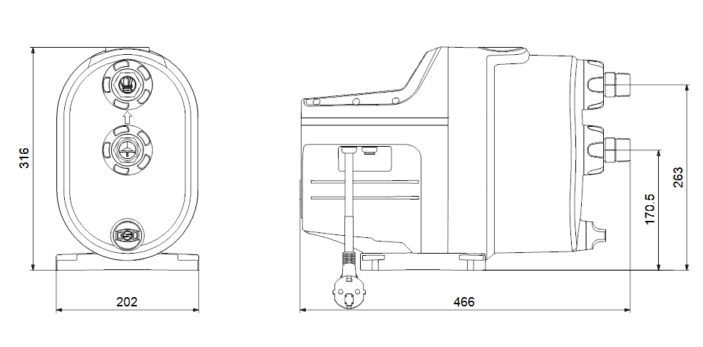 Grundfos SCALA1 5-55 Self Priming Pressure Booster 99530422