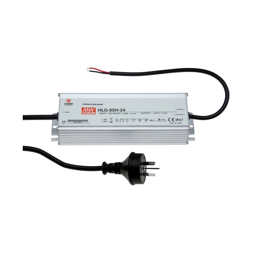 Mean Well 80W Weatherproof Driver 24V DC IP67 HLG-80H-24