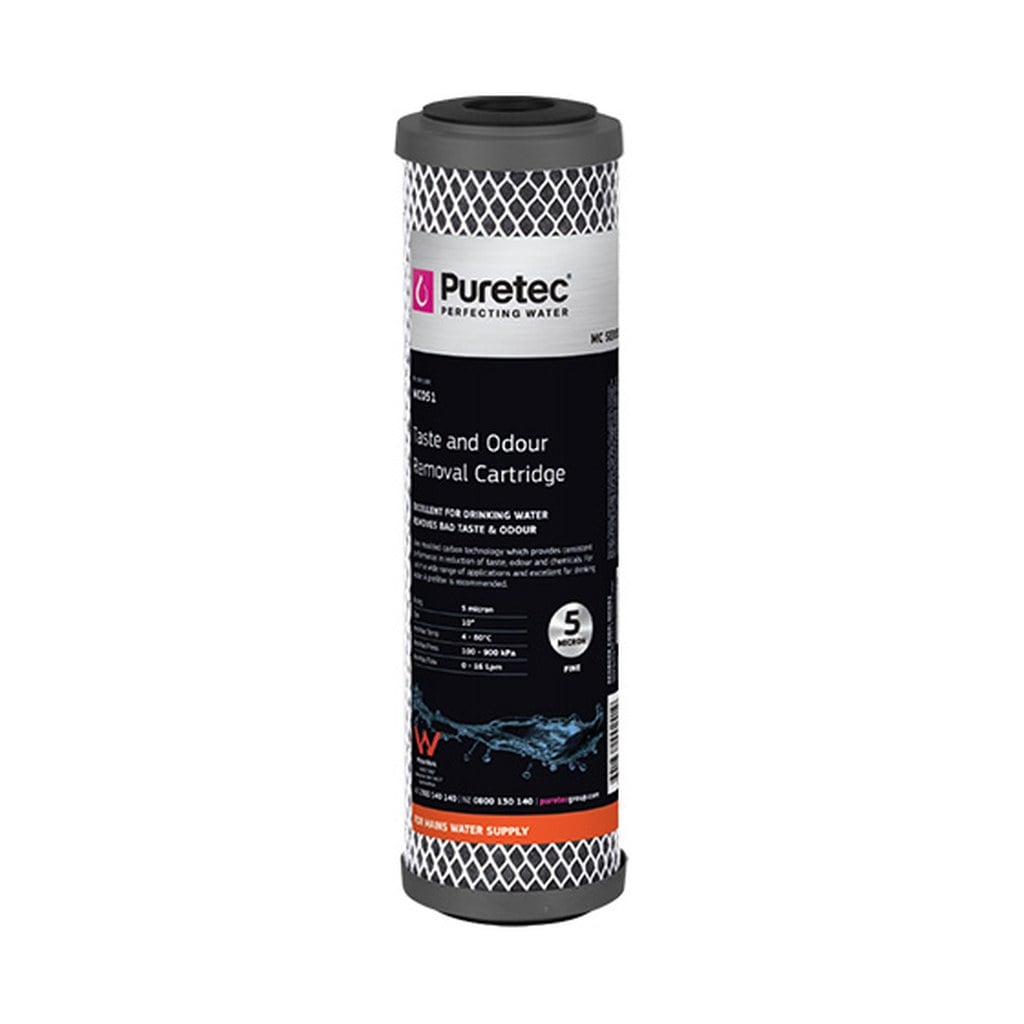 Puretec 10" x 2.5" Moulded Carbon Cartridge MC051