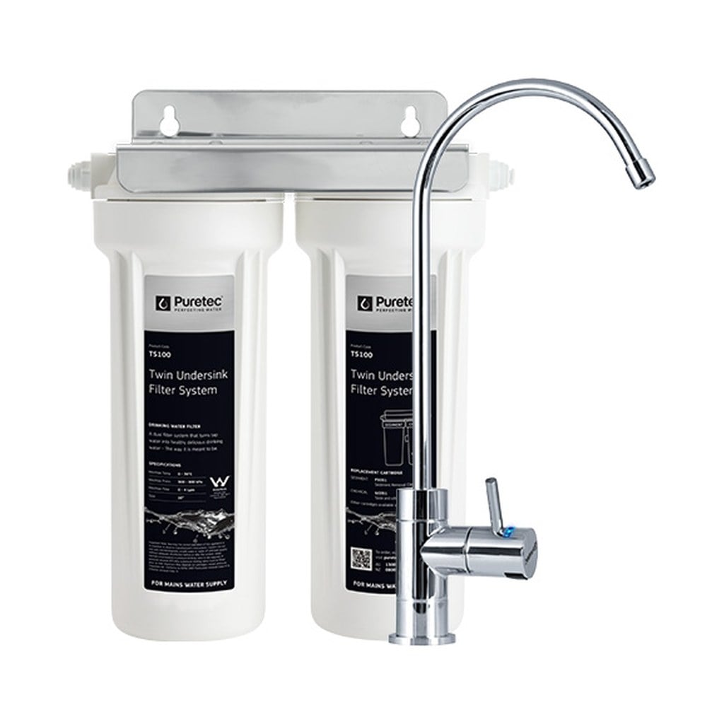 Puretec TS Series Twin Undersink Water Filter System, Cyst Reduction