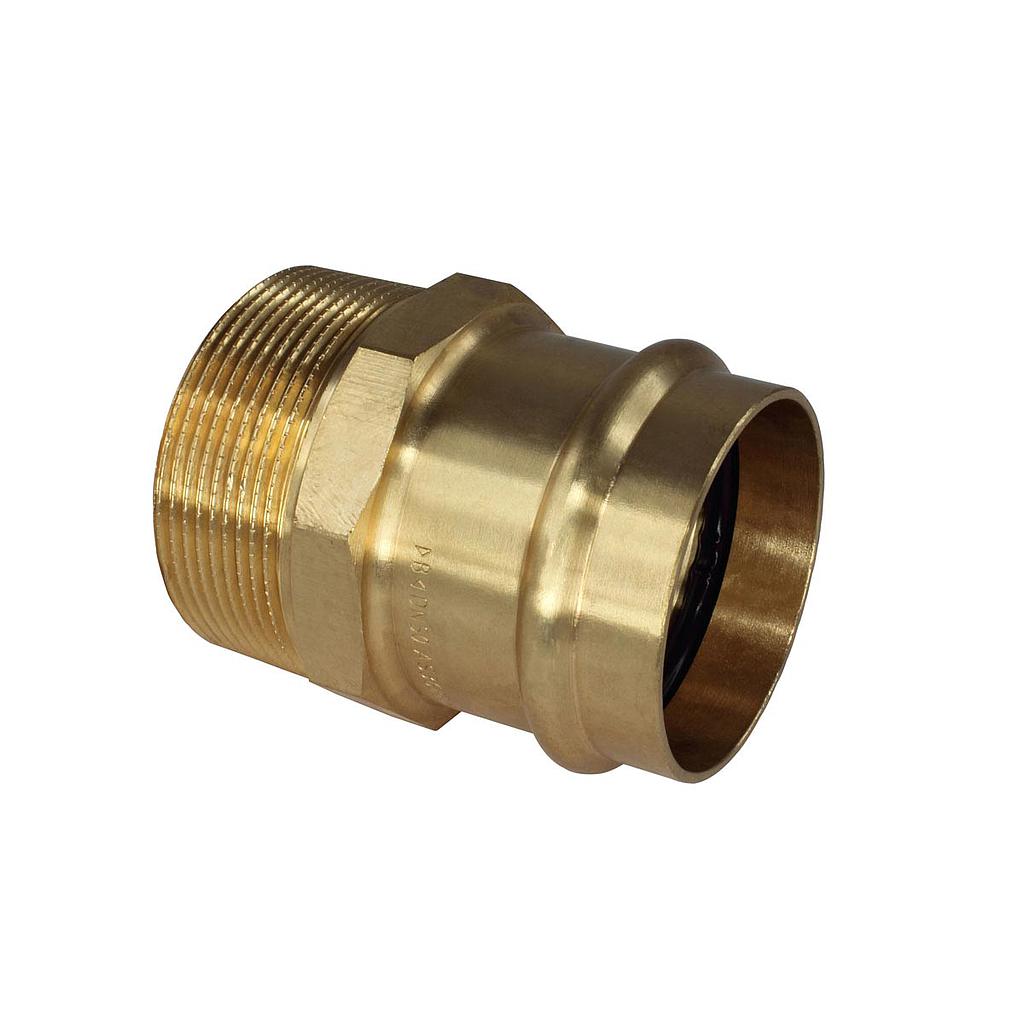 Brass Copper Press Adaptor 20mm C x 3/4Mi