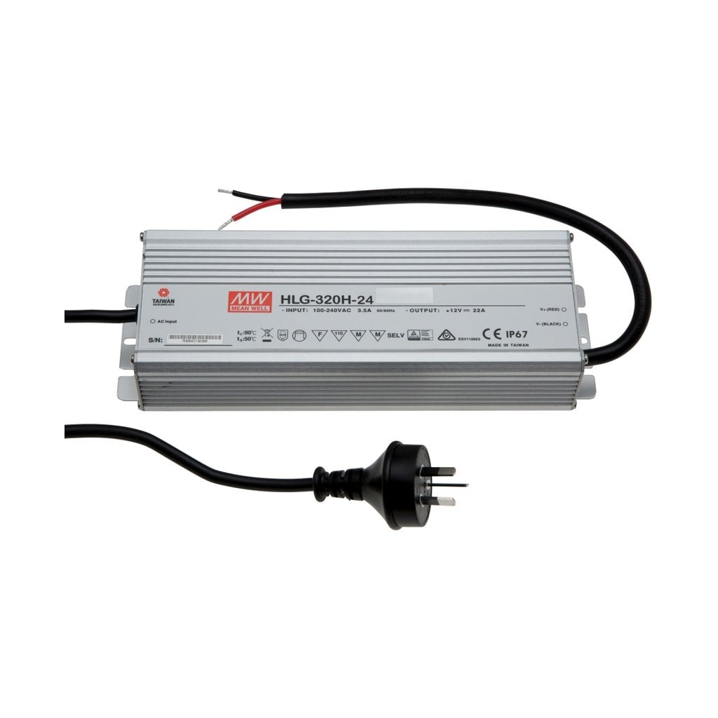 Mean Well 320W Weatherproof Driver 24V DC IP67 HLG-320H-24