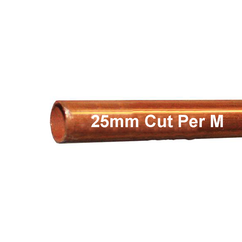Copper Tube 25mm Cut Per M