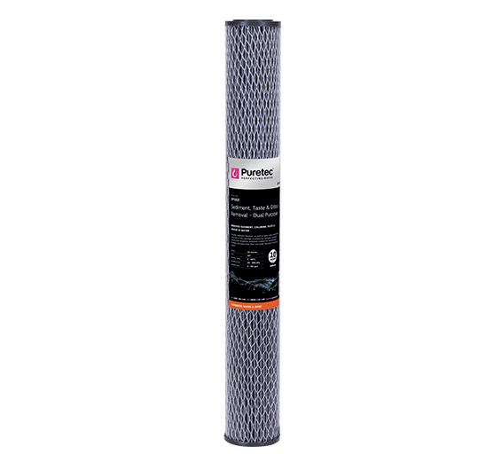 Puretec 20" x 2.5" Dual Purpose Carbon 10 Micron Filter DP102