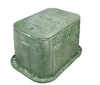 HR Valve Box Green O/Lay Lid 305 x 435 Rec. HD 300 Deep HR1419-12VBOLNBB