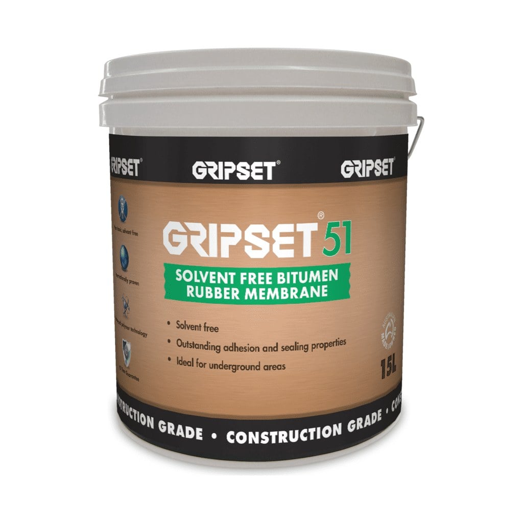 Gripset 51 Bitumen Rubber 15kg Bucket