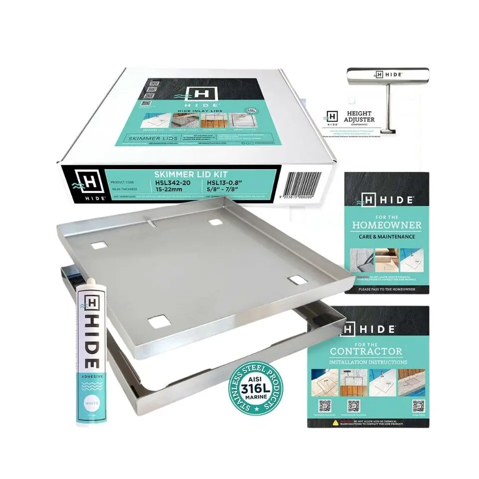 Hide Skimmer Lid Kit 316 Stainless Steel 412mm x 25-32mm 
