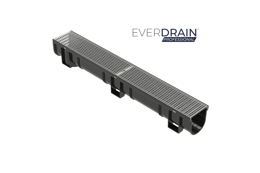 EVERDRAIN Professional 1M Channel & 316 Stainless Steel Grate