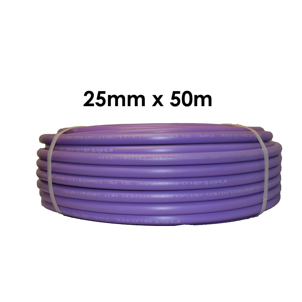 Poly Pipe 25mm x 50m Lilac LD