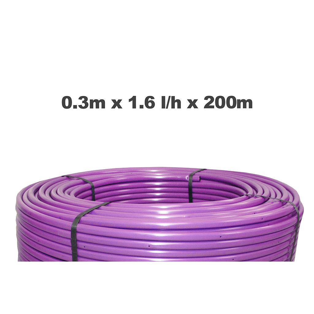 Netafim Techline AS 0.3m 1.6LPH 200m Purple