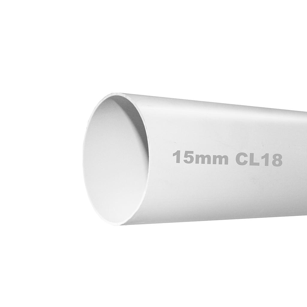 PVC Pipe SWJ 15mm CL18 Cut Per Meter