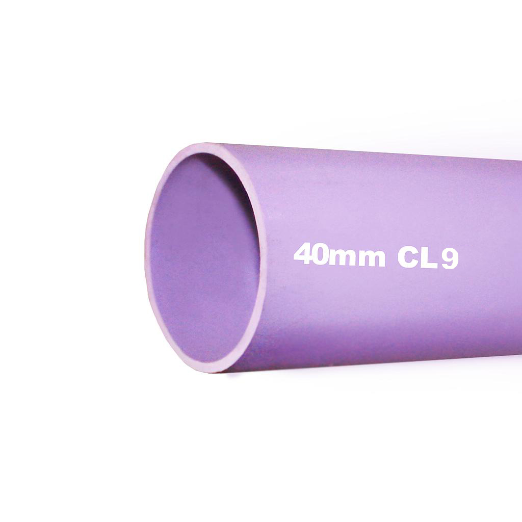 PVC Pipe CL9 40mm X 6m Lilac