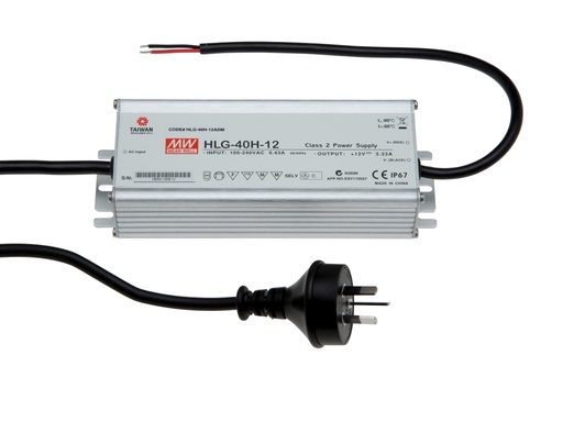 Mean Well 40W Weatherproof Driver 12V DC IP67 HLG-40H-12