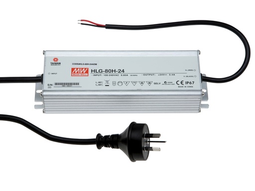 Mean Well 80W Weatherproof Driver 24V DC IP67 HLG-80H-24