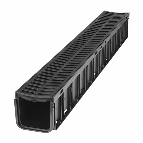 Reln Storm Drain 100mm x 1m Black Grate