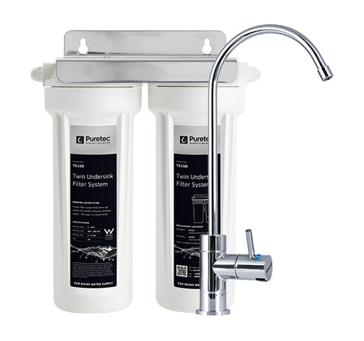 Puretec TS Series Twin Undersink Water Filter System, Cyst Reduction