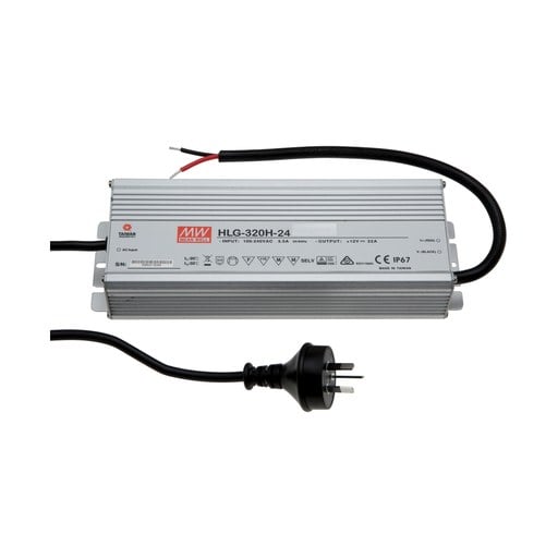 Mean Well 320W Weatherproof Driver 24V DC IP67 HLG-320H-24