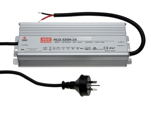Mean Well 320W Weatherproof Driver 24V DC IP67 HLG-320H-24