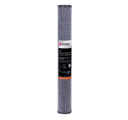 Puretec 20" x 2.5" Dual Purpose Carbon 10 Micron Filter DP102