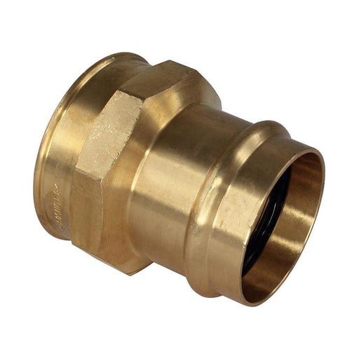 Brass Copper Press Adaptor 15mm C x 1/2Fi
