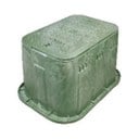 HR Valve Box Green O/Lay Lid 305 x 435 Rec. HD 300 Deep HR1419-12VBOLNBB