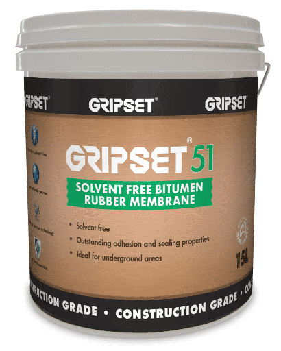 Gripset 51 Bitumen Rubber 15kg Bucket