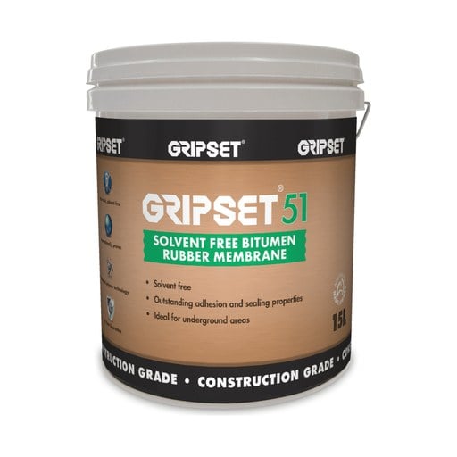 Gripset 51 Bitumen Rubber 15kg Bucket