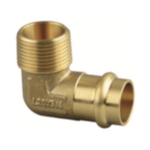Copper Press Male Elbow Brass 15mm x 15mmMI