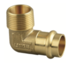 Copper Press Male Elbow Brass 15mm x 15mmMI