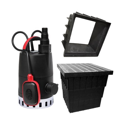 Sump & Single Pump Kit 600x900 + Grundfos CC7