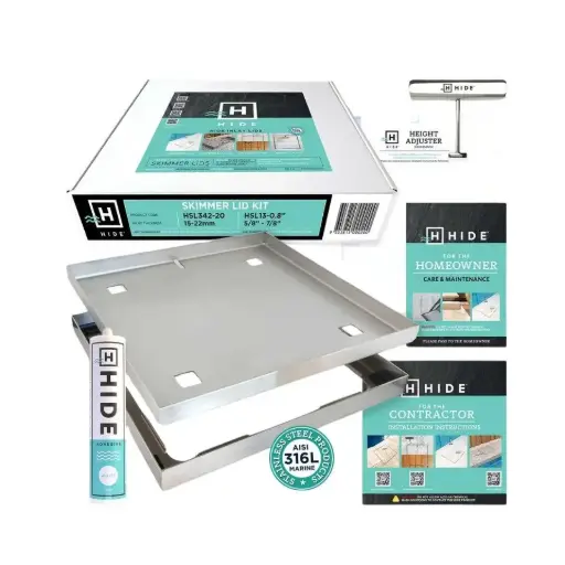 Hide Skimmer Lid Kit 316 Stainless Steel 412mm x 25-32mm 