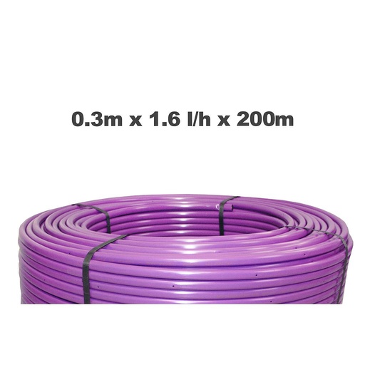[220040] Netafim Techline AS 0.3m 1.6LPH 200m Purple