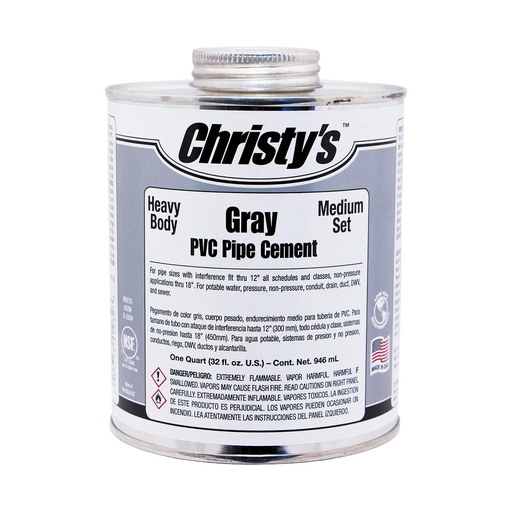[329015] Christy's Gray PVC Pipe Cement 946ml