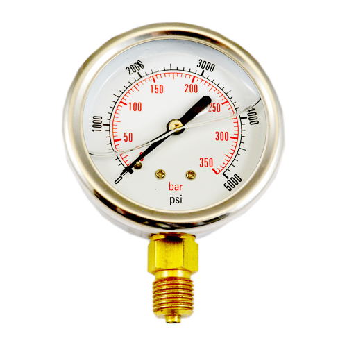 [401502] Pressure Gauge 0-1600kPa Bottom Entry Liquid Filled