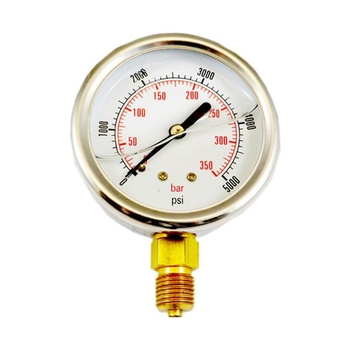 [401502] Pressure Gauge 0-1600kPa Bottom Entry Liquid Filled