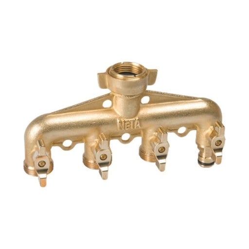 [420010] Neta Tap Adaptor Brass 4 Way